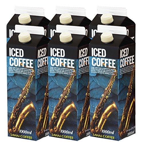 澤井珈琲 コーヒー 専門店 オリジナル アイスコーヒー リキッド 1000ml×6本 【 加糖 】