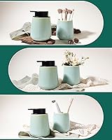 Vista 6 de BosilunLife Hand Soap Dispenser - Ceramic Dish Soap Dispenser for Bathroom 12ounce Refillable Liquid Hand Wash Dispenser for Essential Oil, Lotion