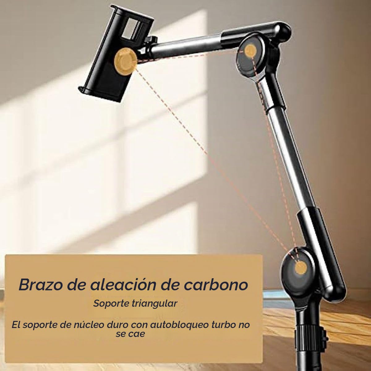Niumowa Soporte de Suelo para Tablet con Rotación 360° | Altura regulable, compatible 4.7-13 pulgadas, aleación aluminio, 163 cm, negro, sin manos para leer, trabajar y ver.