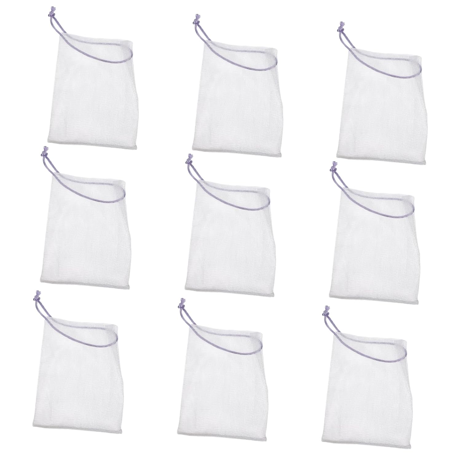 MERRYHAPY 120pcs Foaming Soap Net Pouch Delicate Ribbon Exfoliating Soap Saver for Handmade Facial and Cosmetic for Bath and Shower Use