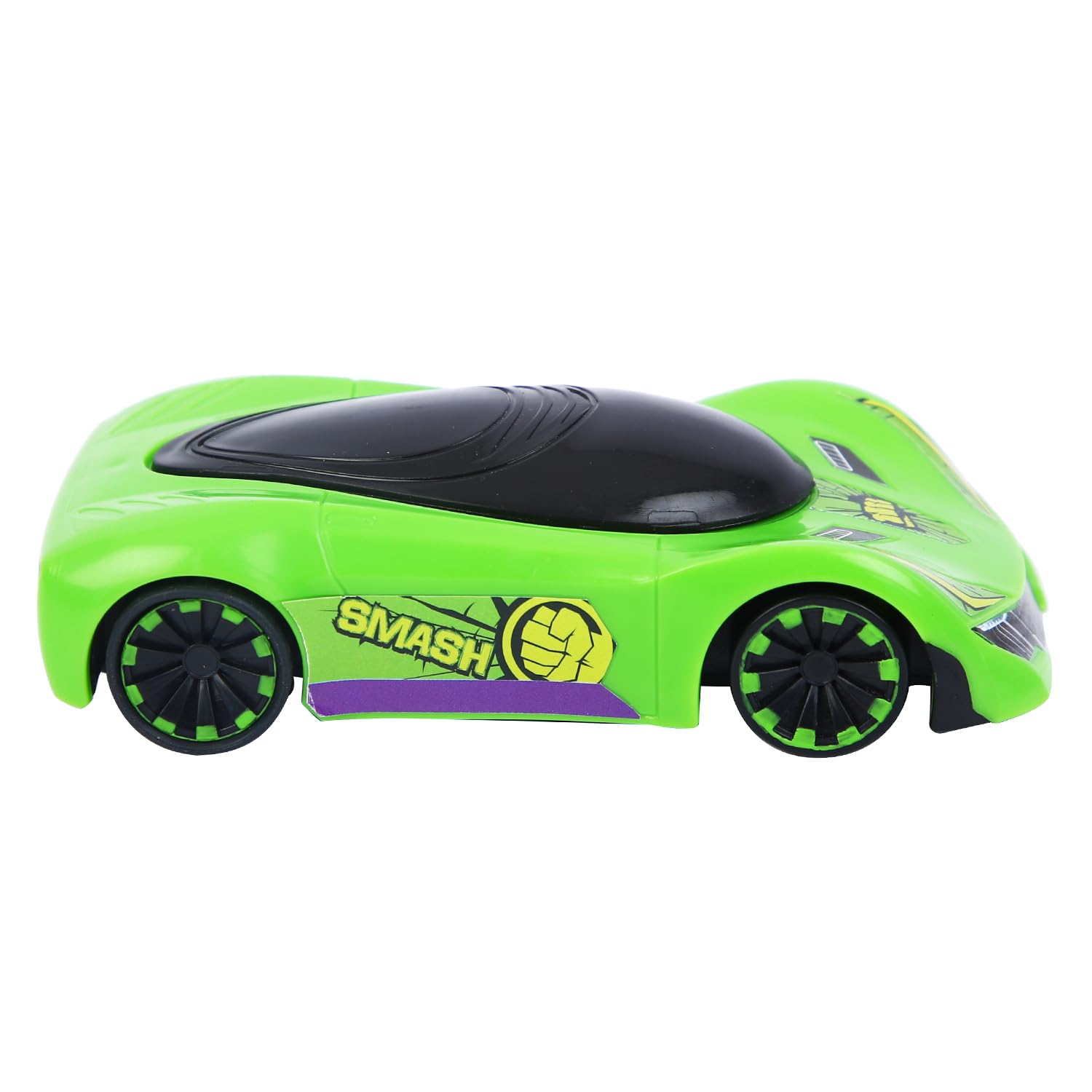SKOODLE Marvel Pull-Back Hyper Car for Kids - Hulk Edition, Marvel Inspired Toy Cars with Sturdy and Long-Lasting Construction, Enhances Motor Skills and Fun Vehicle Toy for Gifting - Green