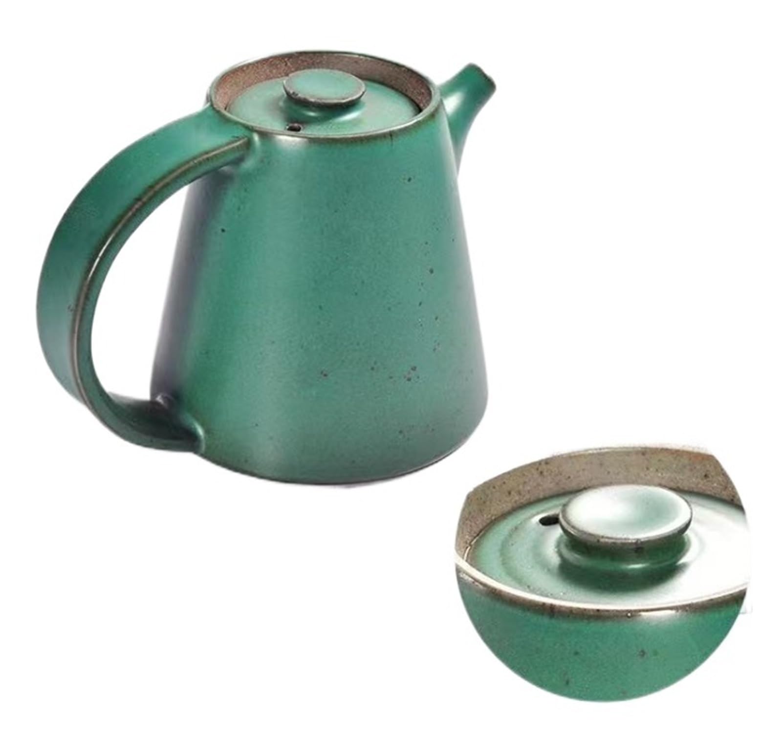 Porcelanowy zestaw do chińskiej herbaty, czajniczek z uchwytem na tacę i filiżanek Serwisowy domu biura(White)