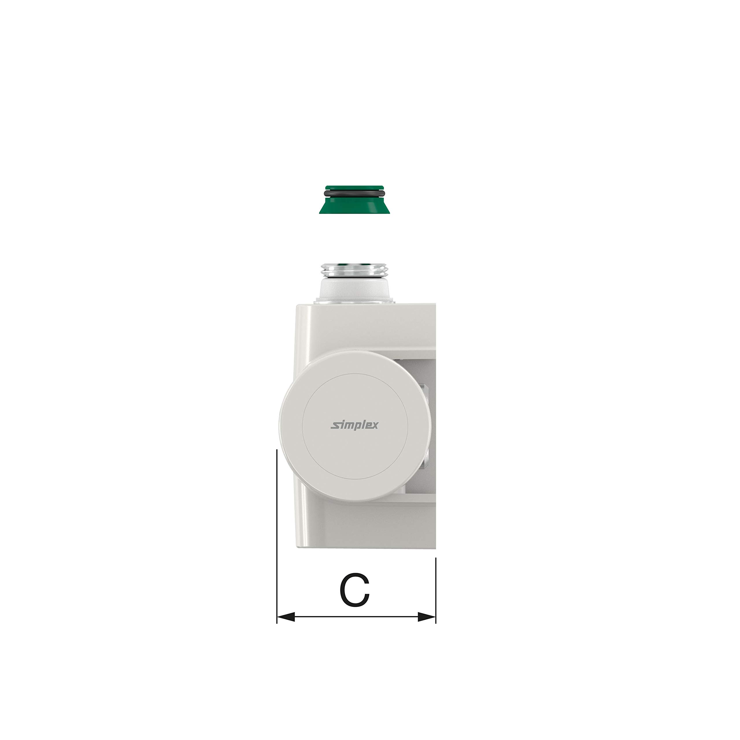 Simplex F12161 Variodesign - Kit para radiador de toallas y radiador (cromo)