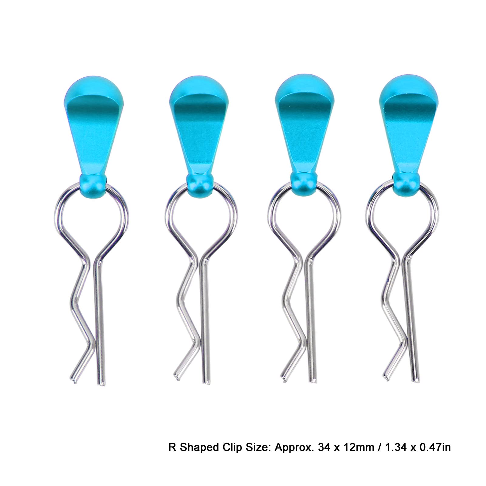 RC Car Body Pin, Stainless Steel Clip Clip Pin 4 Pieces Easy Installation for 1/8