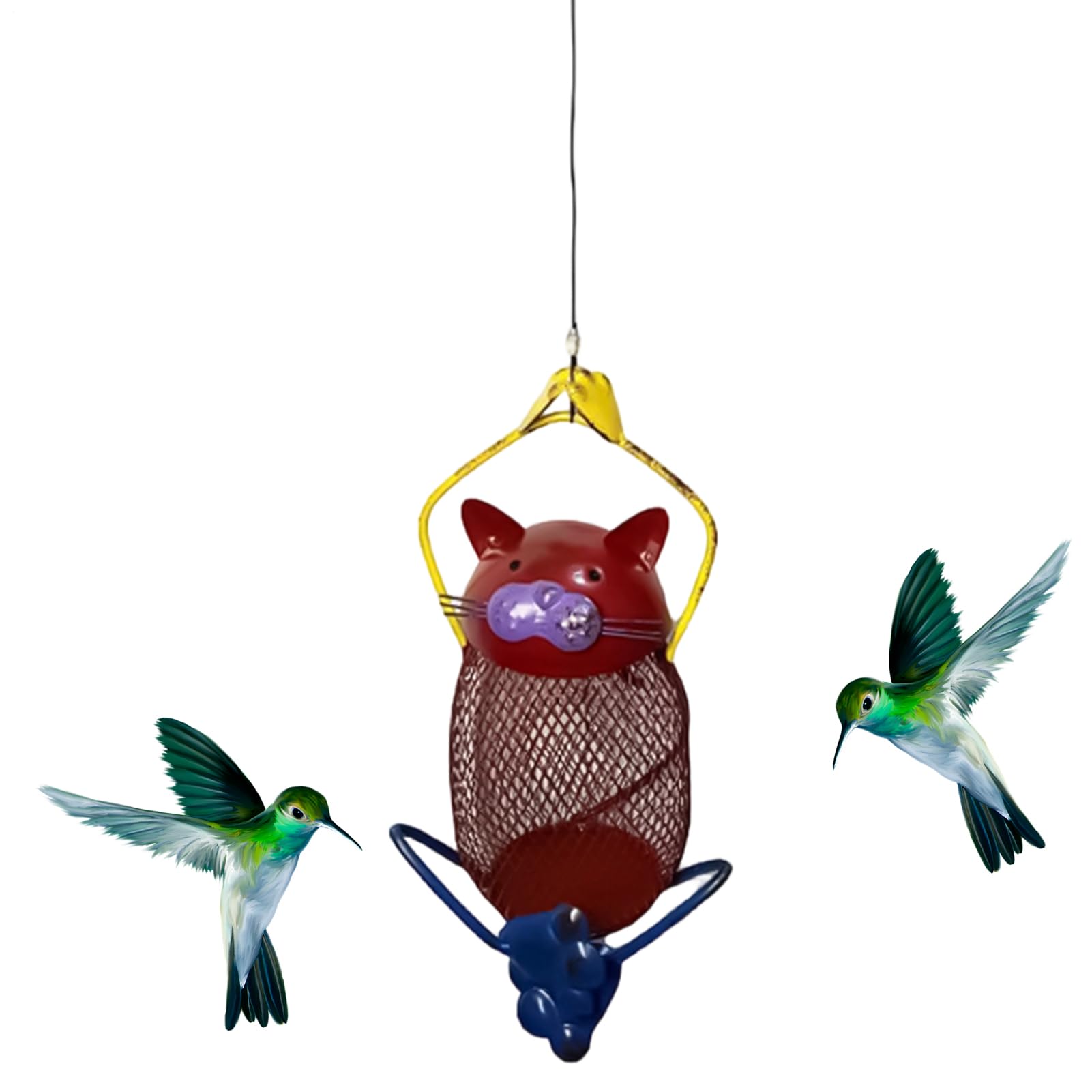 Mangeoire à oiseaux pour jardin décorative et suspendue en métal pour colibri