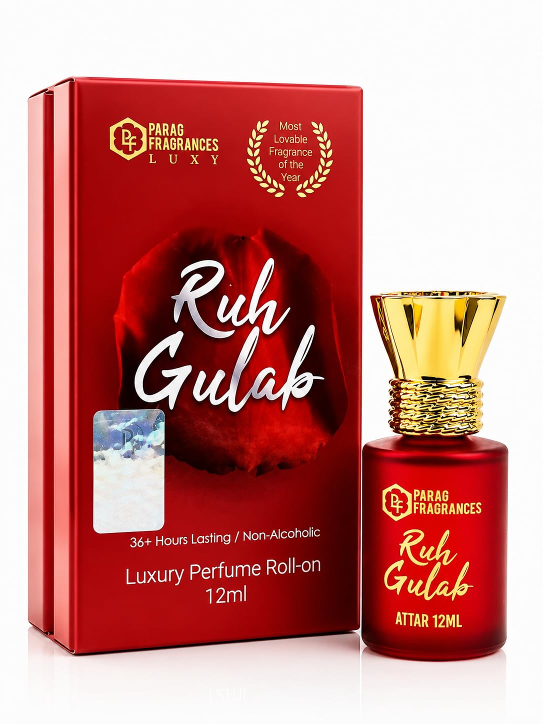 Parag fragrances Ruh Gulab Attar 12Ml For Religious & Personal Use/Natural Alcohol Free Attar For Men And Women/Natural Gulab Attar, Liquid