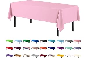 Premium Plastic 6 Pack Table covers (54x108 Inch) - Pink
