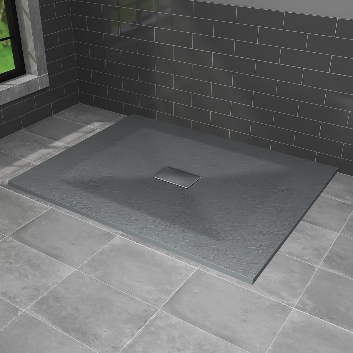 Blümme SMC Shower Tray Rectangle Anthracite Shower Base 1400x1000mm