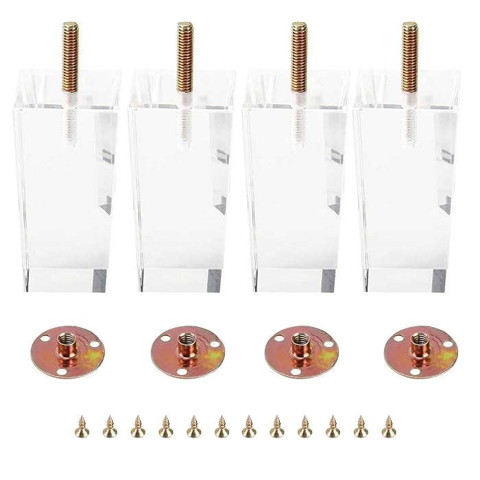 Buy Homend Pack of 4 Clear Acrylic Sofa Legs, Bench Legs Modern
