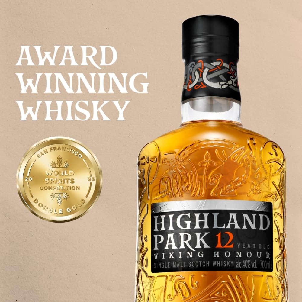 Highland Park 12 Jahre und 18 Jahre Mini | Viking Honour mit Geschenkverpackung | Single Malt Scotch Whisky | vollmundiger, rauchiger Geschmack | mit der Wikinger-Seele | 40 % Vol | 700 ml
