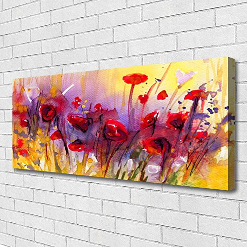 Tableau Décoration Fleurs pour un Salon Moderne Toile 125x50cm - 3