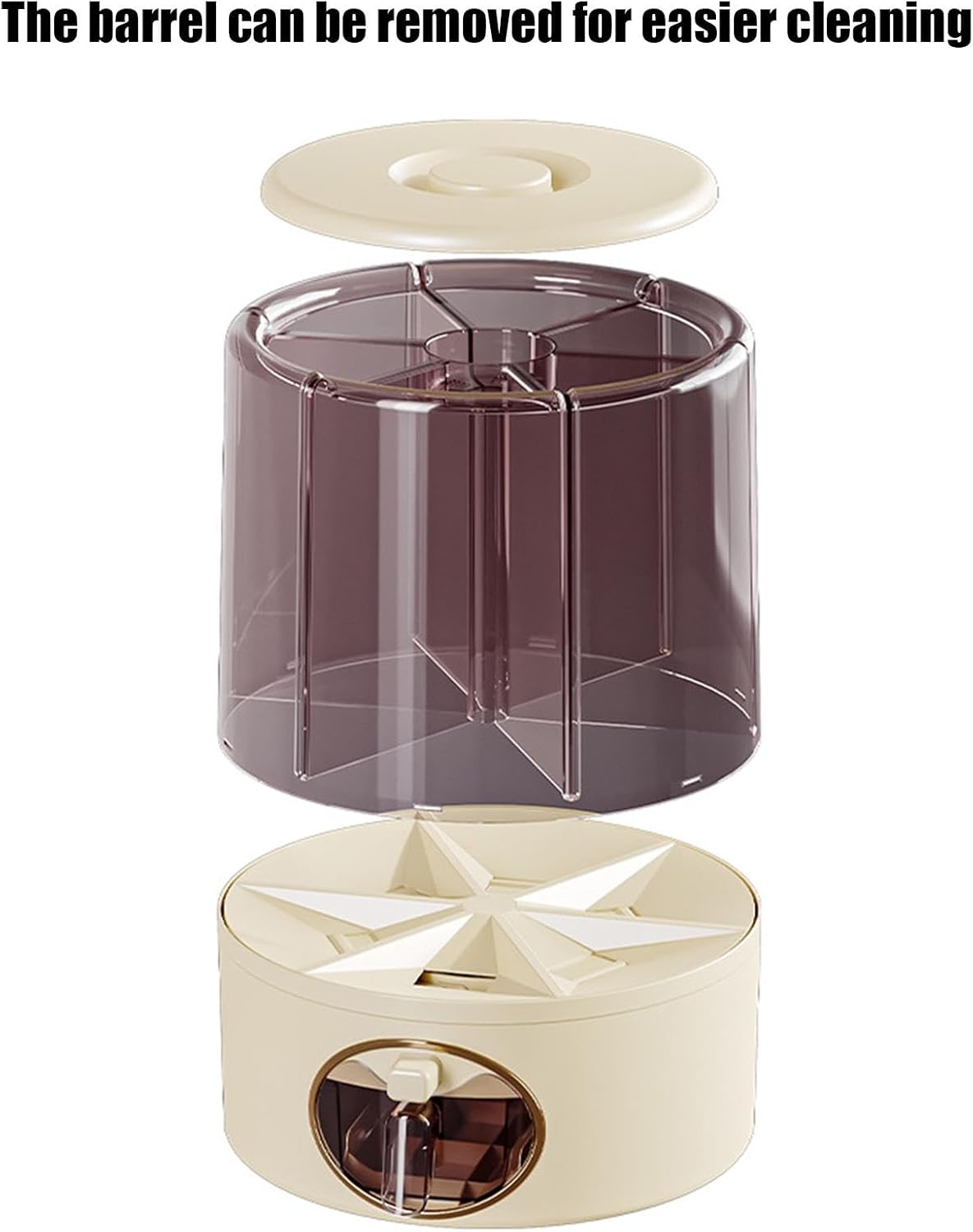 Grain Storage Container Dispenser - Rice Storage Container - Rice Dispenser Rotating - Kitchen Storage Bucket - One-Click Output Rice Storage Round Grain Dispenser Kitchen For Small Grains, Beans