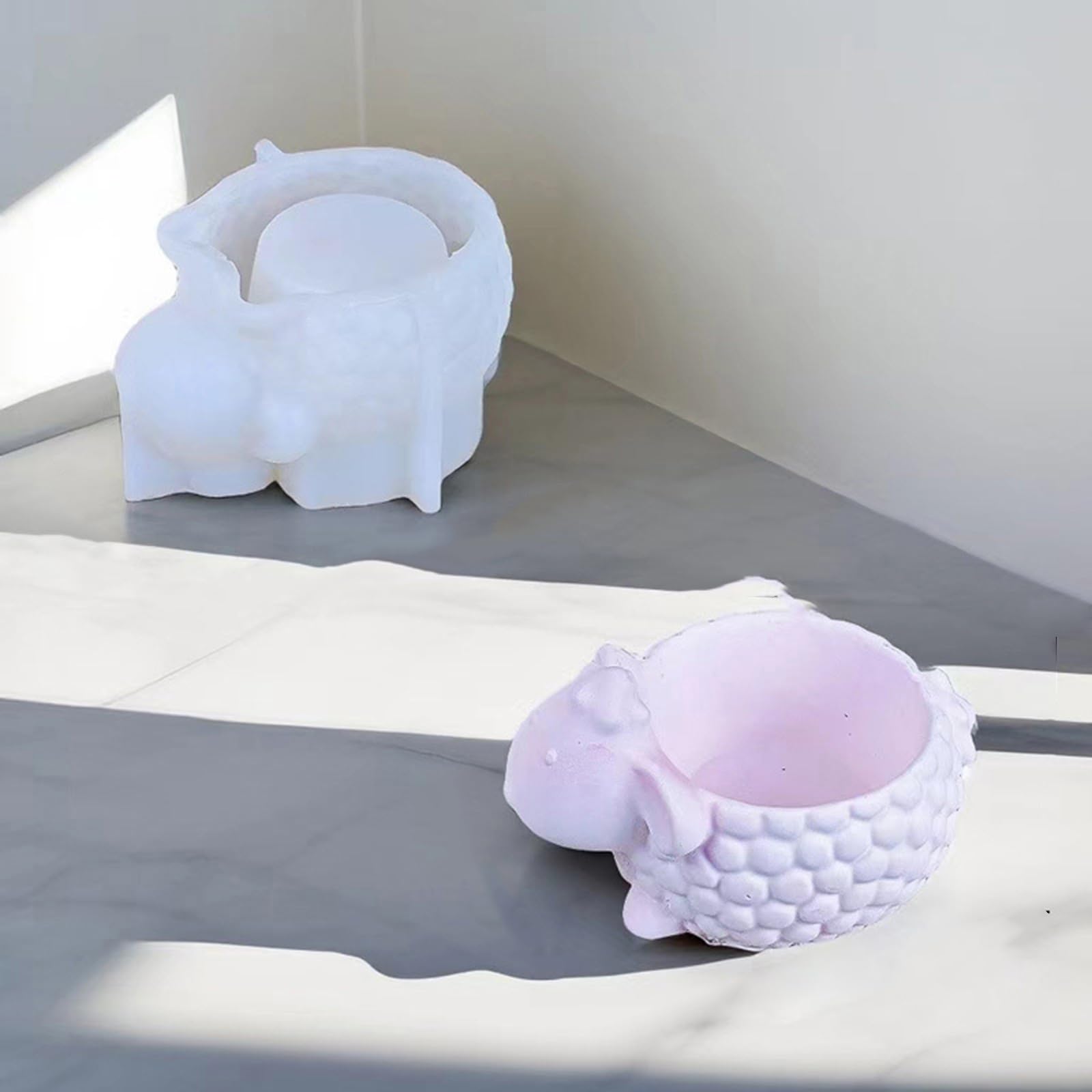 Moldes de silicona hechos a mano para macetas, moldes de silicona con forma de animal, ideales para macetas de flores
