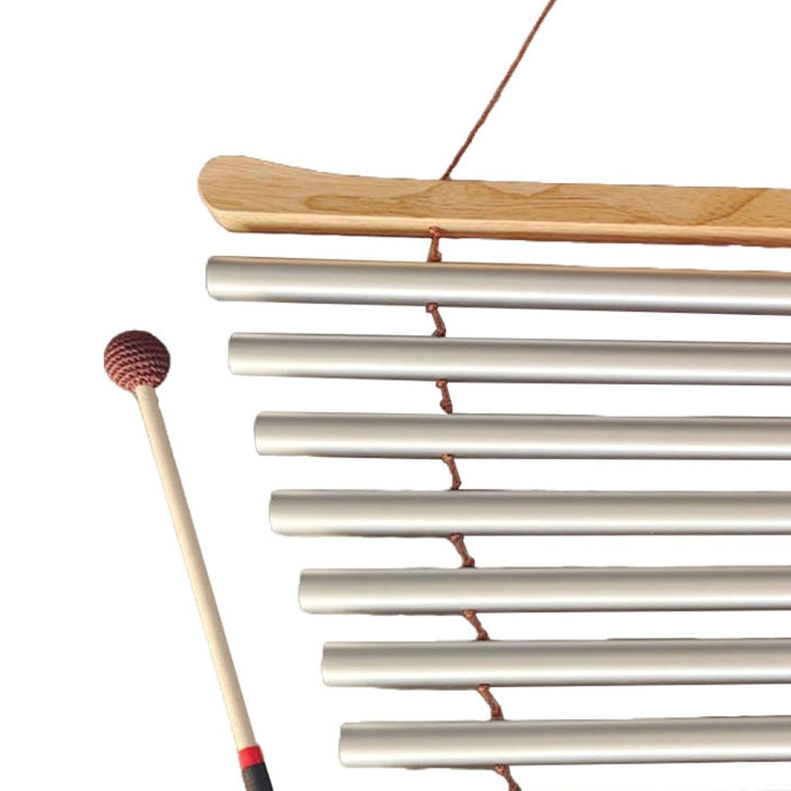 Bar Chime Instrument Carillon Main Solo Percussion Éducative Cloche Musicale avec Maillet Assurant un Son Riche Adapté pour Méditation