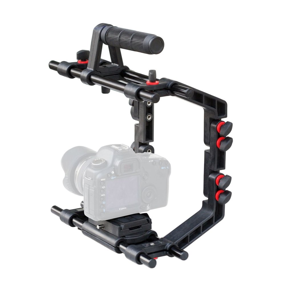 Filmcity電源9?"トップハンドル付きカメラケージマウント、クイックリリース、三脚プレート& 15?mmアルミニウムrods| 9?" 6?"に調節可能なケージ dwos6rj Amazon | Filmcity電源9 