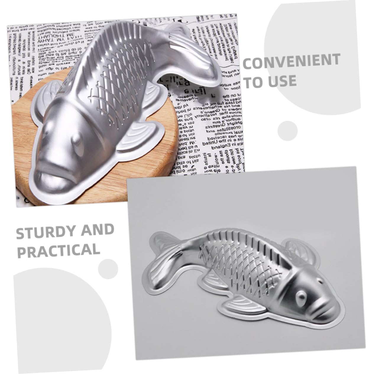 2pezzi Stampo Per Dolci Forma Di Pesce Di Mold Antiaderente Per Cake e Dessert Utensili Per Cucina Facili Da Pulire e Conservare