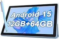 Vista 10 de ATOZEE Tableta Android de 10 Pulgadas con Estuche Protector para Tabletas y Lápiz Táctil Android 15 Tablets 5G WiFi-6 Pantalla IPS Full HD de 1280 *
