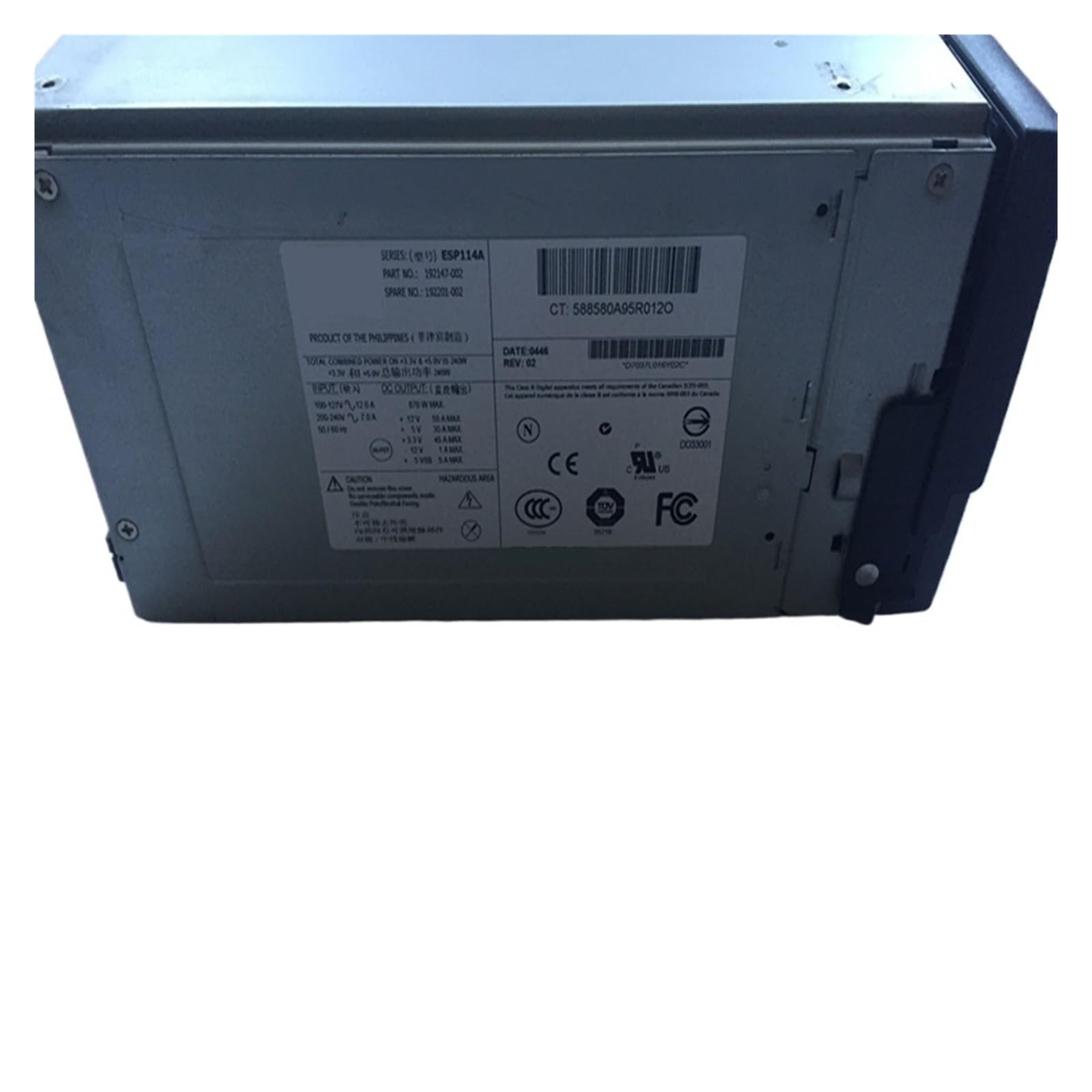 Alimentation 870W ESP114A 192201-002 pour DL585G2 585G1