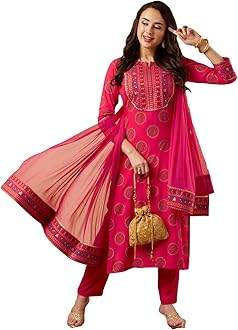 GoSriKi Women NOV-RAMA-GS Kurta with Pant & Dupatta (pack of 1)