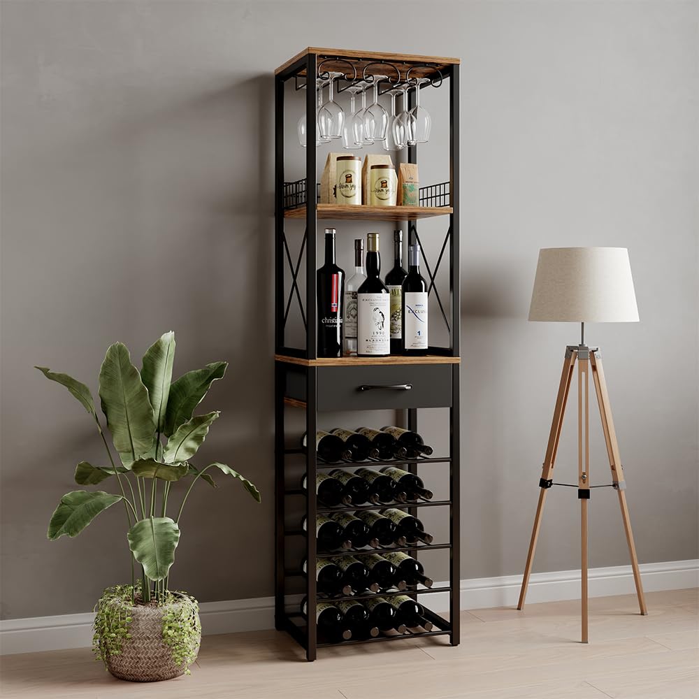 Vicco Weinregal Porto, Eiche rustikal, 40 x 147.5 cm