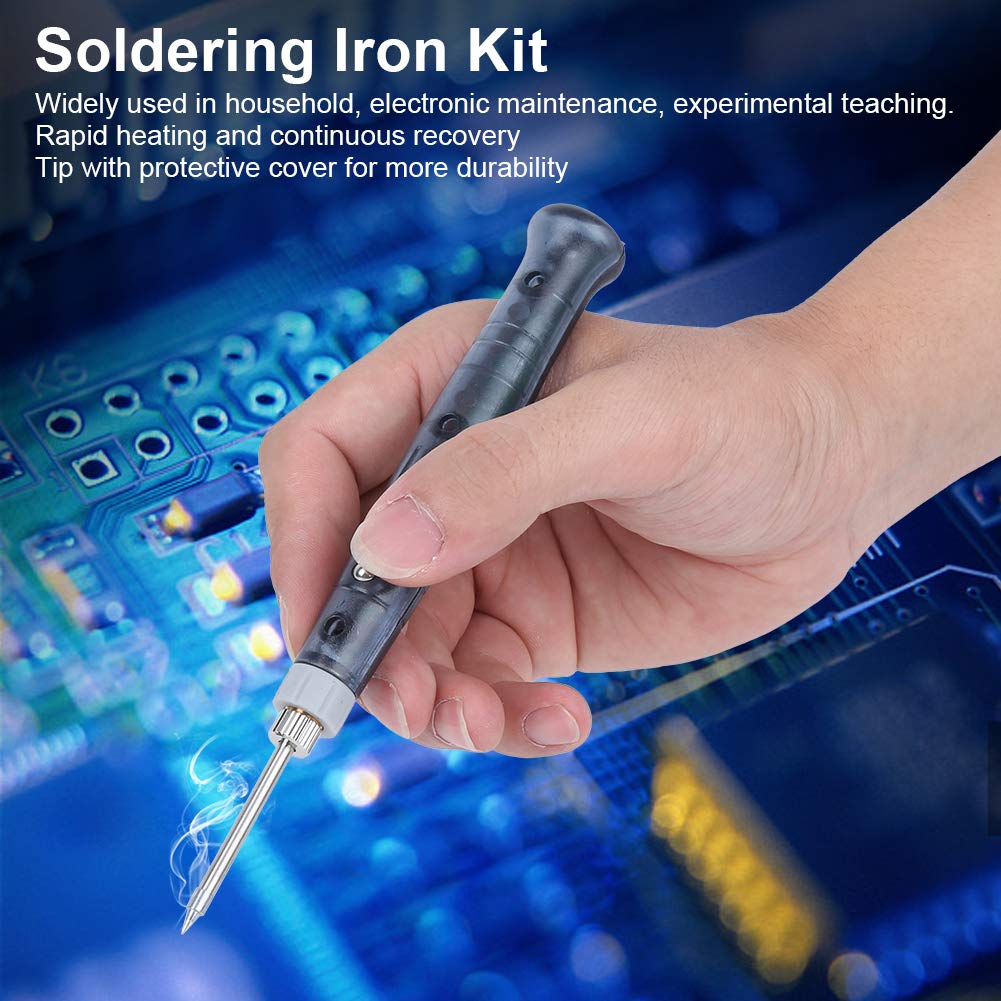 ANKROYU Soldering Iron Kit, Mini Portable Soldering Iron USB Welding Repair Equipment Set Box, Adjustable Temperature Soldering Tool for Electronic Maintenance