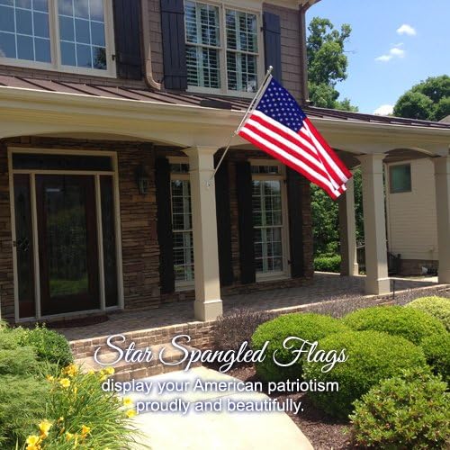 American Flag 2x3 - 100% Made In USA using Tough, Long Lasting Nylon Built for Outdoor Use, Featuring Embroidered Stars and Sewn Stripes plus Superior Quadruple Stitching on Fly End