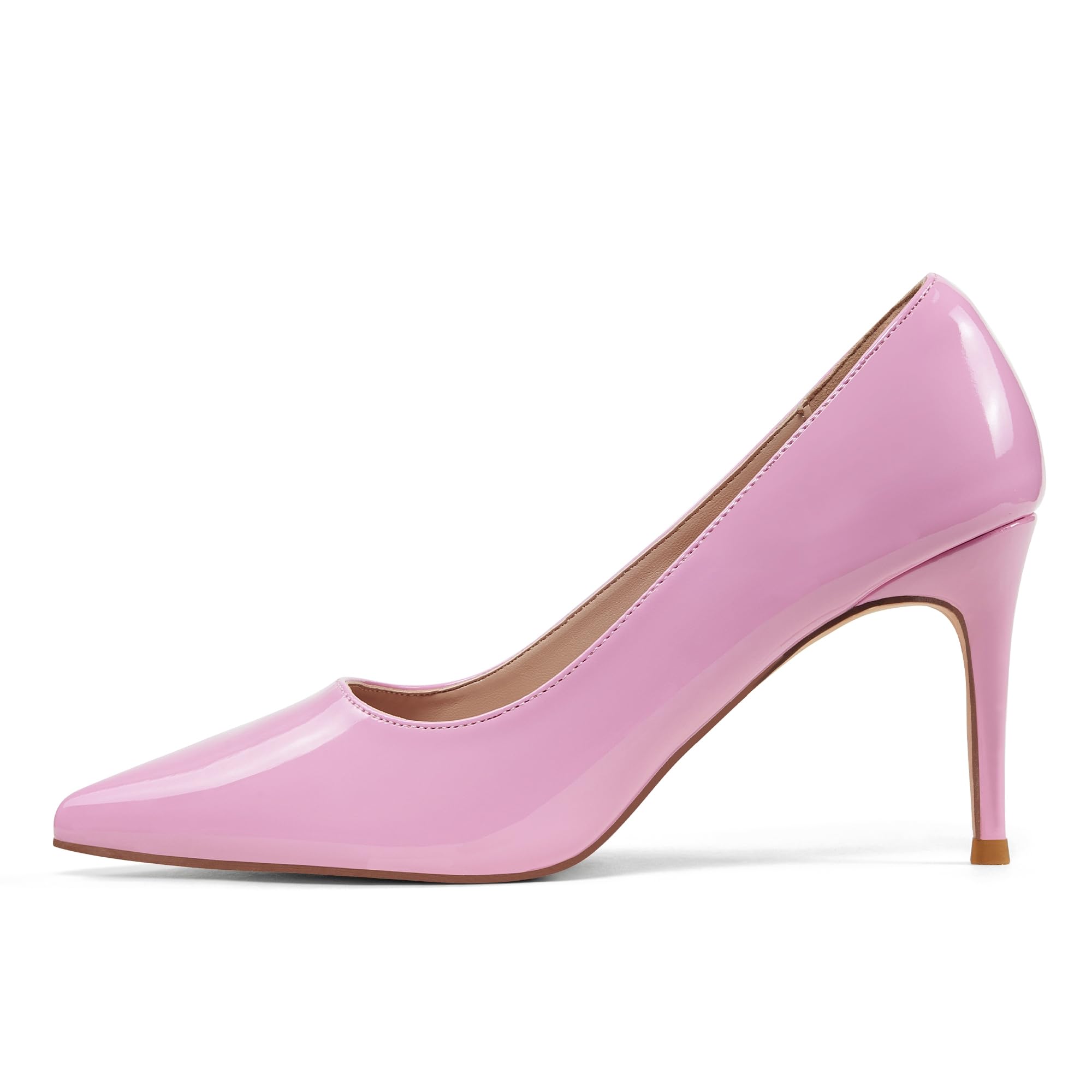 Elisabet Tang 3 in Classic Pointy Pull on Heeled Wedding Pumps - Comfortable Stiletto Closed Toe Dress Heels for Prom Work