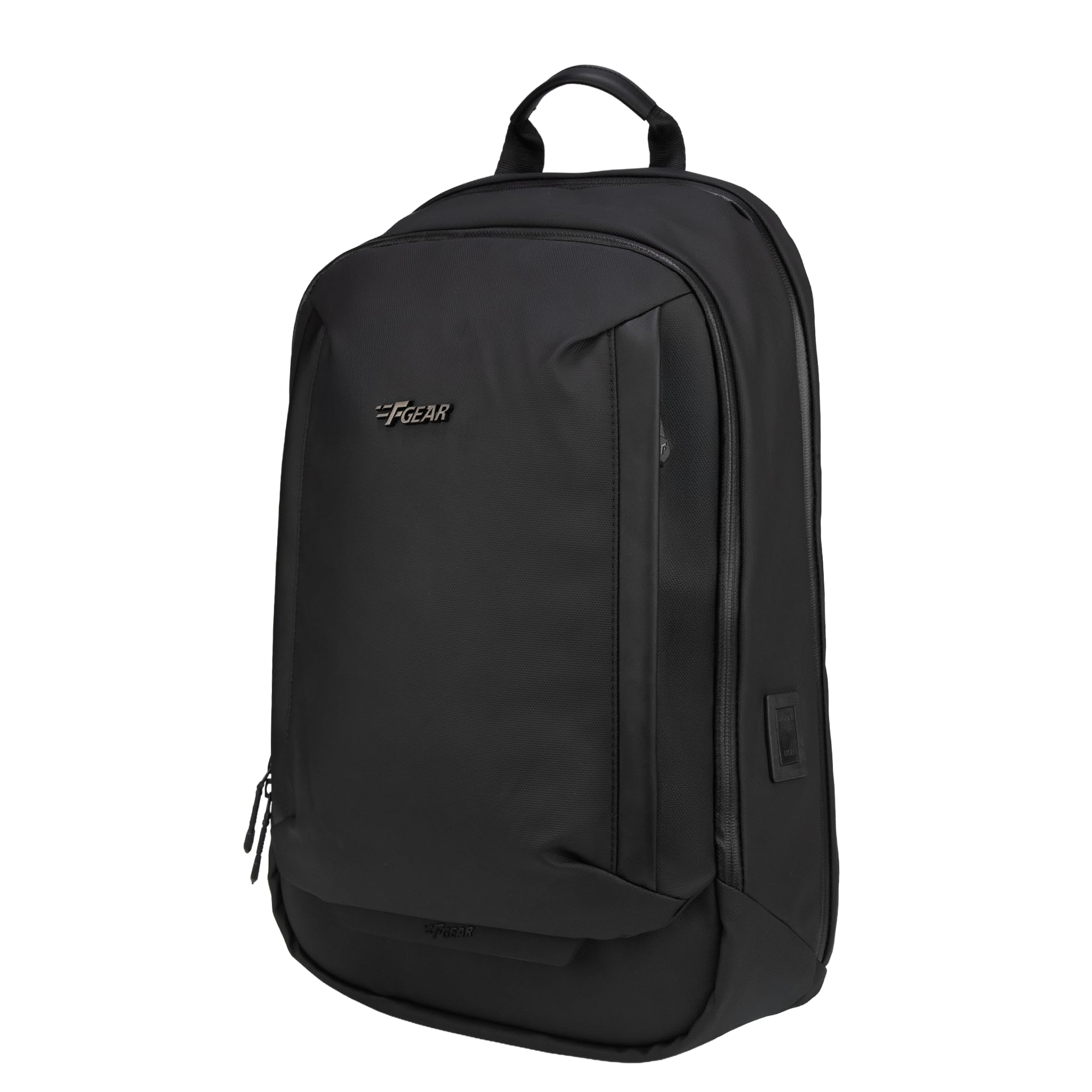 Capri Black 20L Premium Laptop Backpack|180° Wide Opening Design|USB & Type-C Charging Port, Anti-Theft Pocket, Luggage Strap|Sleek Office, Business & Travel Backpack|2 Compartments & 2 Pockets-image-35
