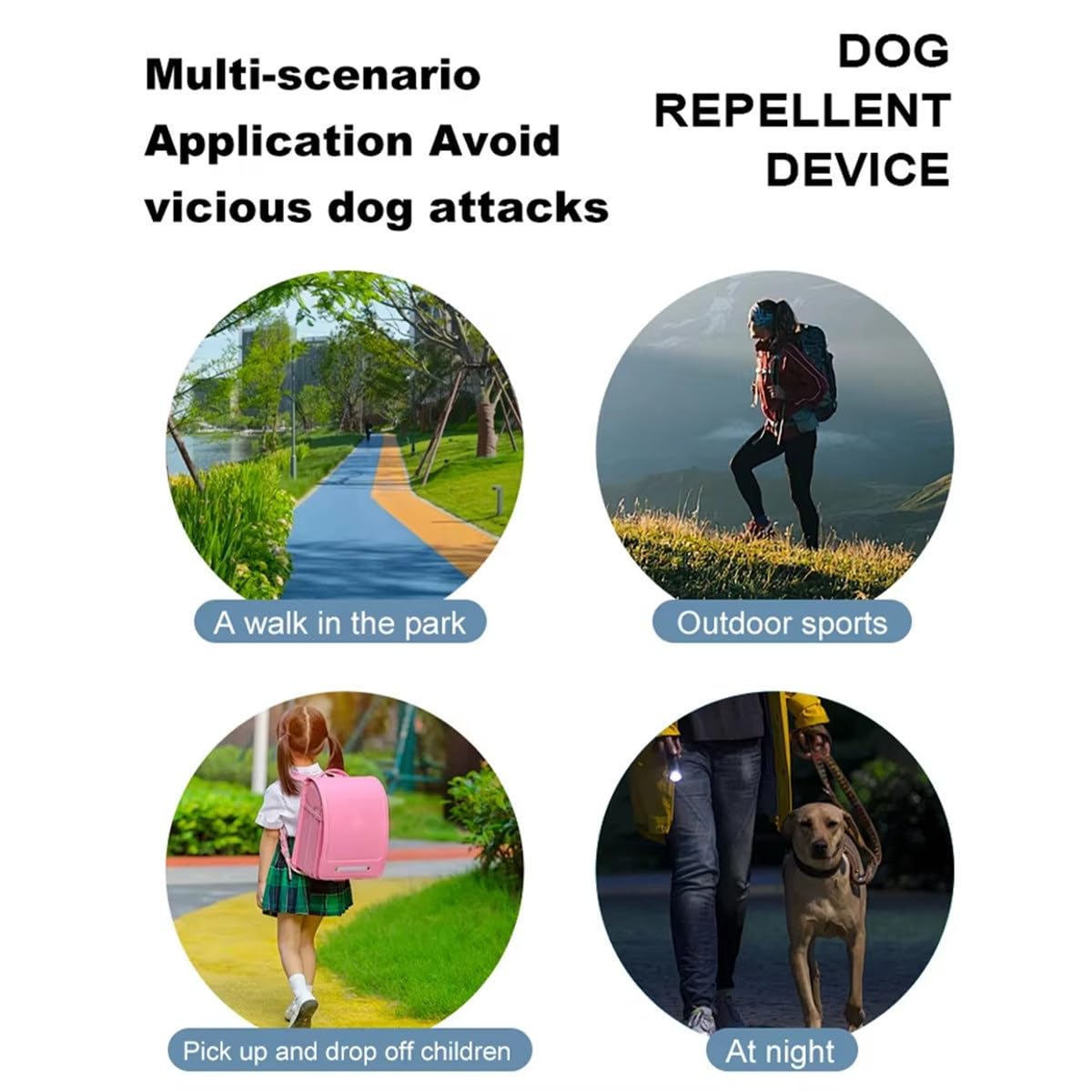 XAUCY Répulsif à ultrasons pour chien anti-aboiements - Appareil de dissuasion rechargeable haute puissance avec lampe de poche LED (orange)
