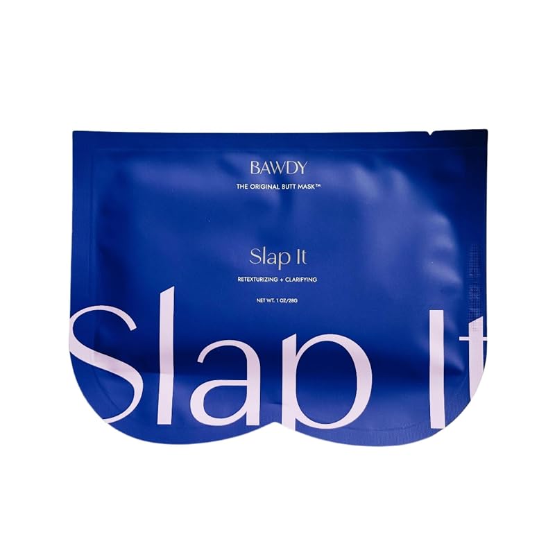 BAWDY Slap It Máscara para Glúteos com Cafeína, 2 Folhas para Uso Único