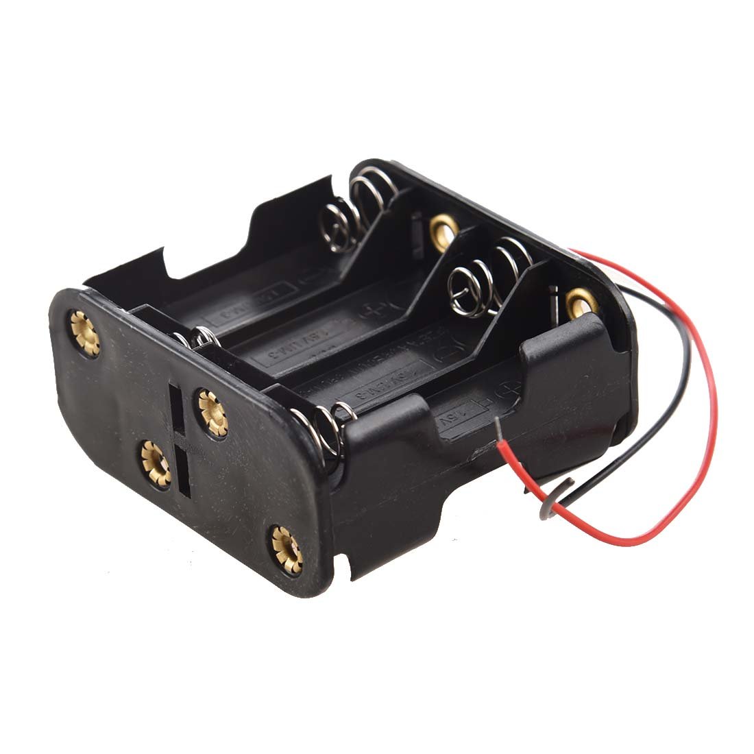 Bloepum 8pcs Aa Cells Battery (12v) Clip Holder Box Case Black