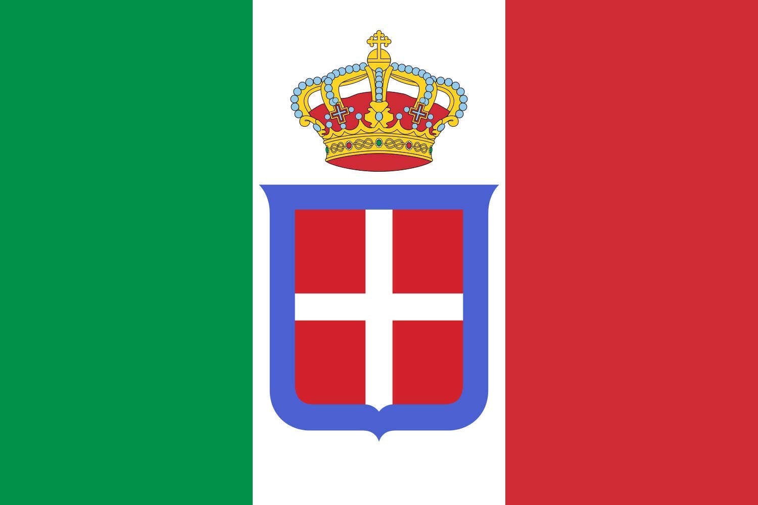 Drapeau XL Italy 1861-1946 pour décorer un salon de collectionneur