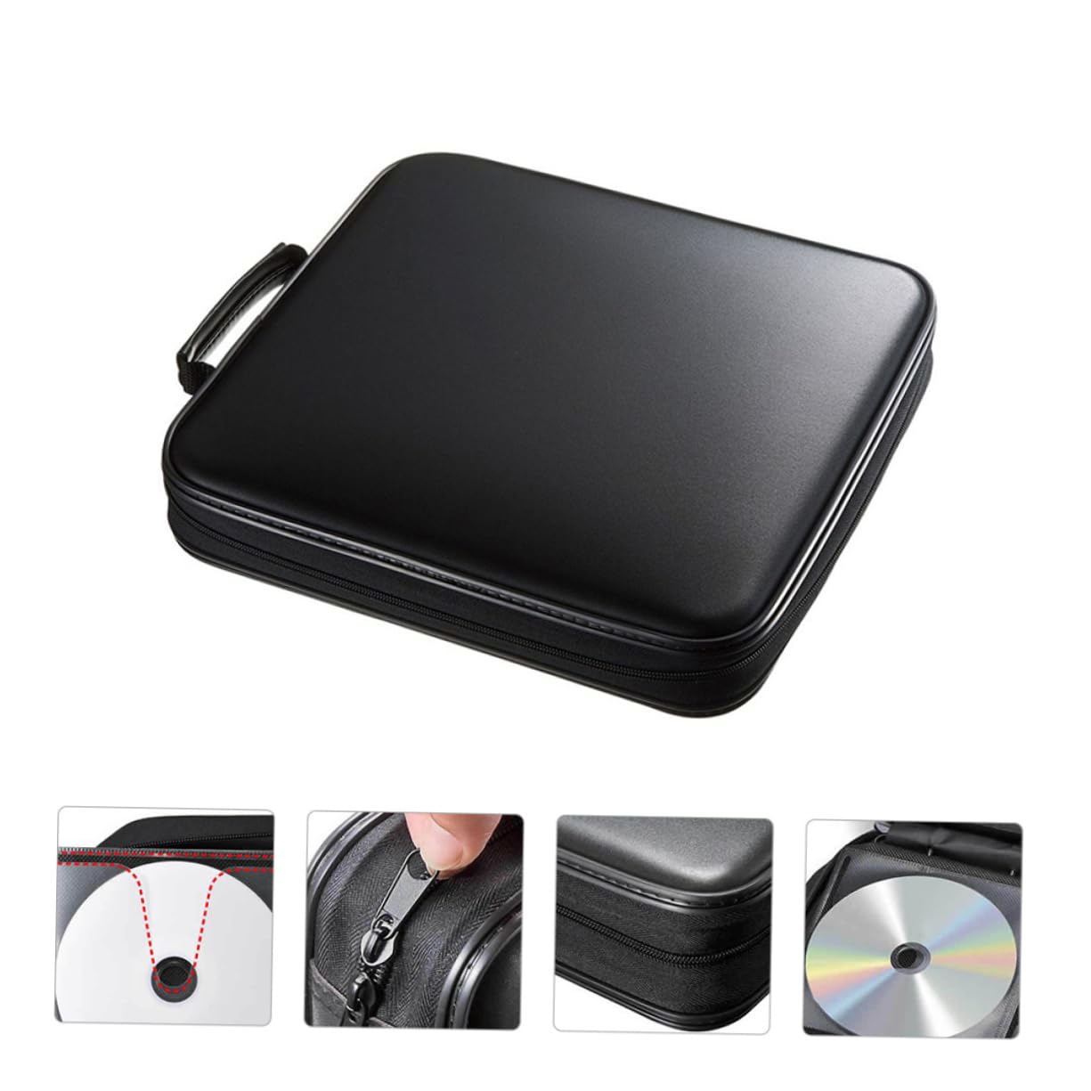 Custodia Portadischi Capacità Custodia Porta Dvd Resistente Borsa Porta CD per Auto Design Maniglia