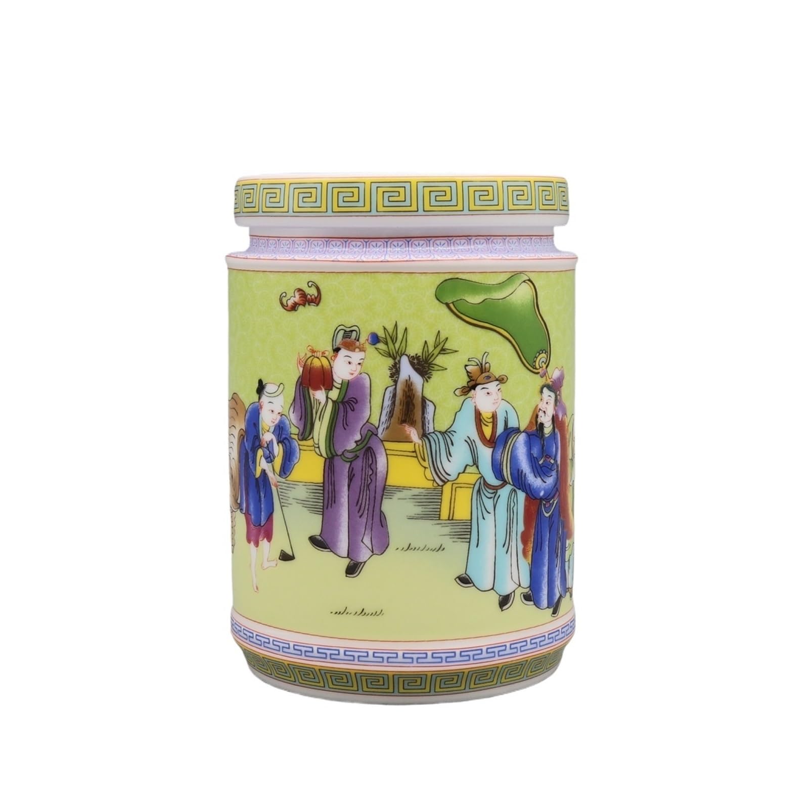 DVMSIEF Ceramics Storage Jar Pot With Paintings, Collectible Ceramics, Canister, Home Decoration