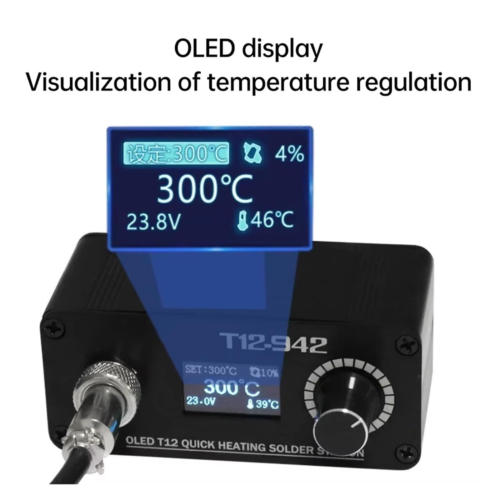 Stacja lutownicza, Stacja lutownicza T12-942 Mini OLED, zestaw do żelazka cyfrowego Rapid Heat