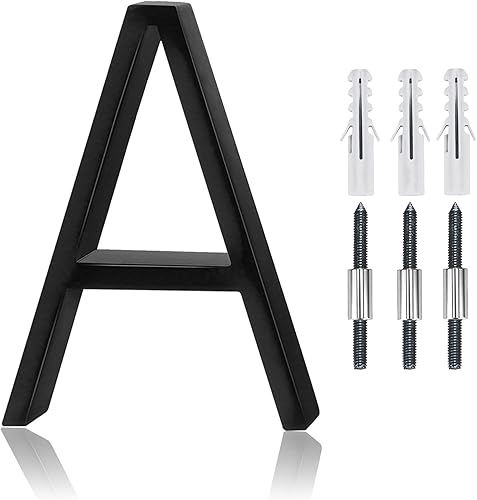 Número flotante de 5pulgadas para casa, acero inoxidable con revestimiento negro, diseño moderno de metal, para decorar buzón, puerta, jardín, con