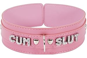 Women's Premium Pink Leather Choker Necklace