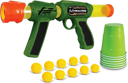 RealTree NKOK Foam Ball Blaster Set - 19.5 in, 10 Balls & 6 Cups, Ages 6+