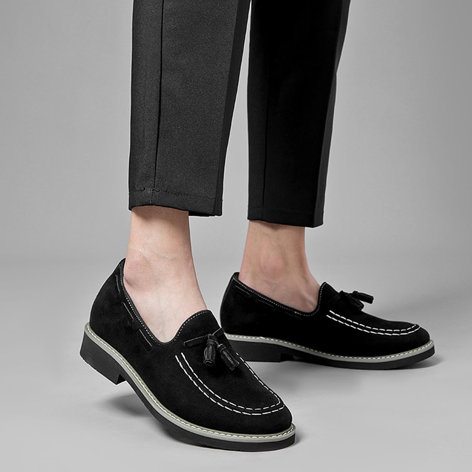 Loafer Herren Wildleder Klassisch Flache Traditionelles Freizeitschuhe