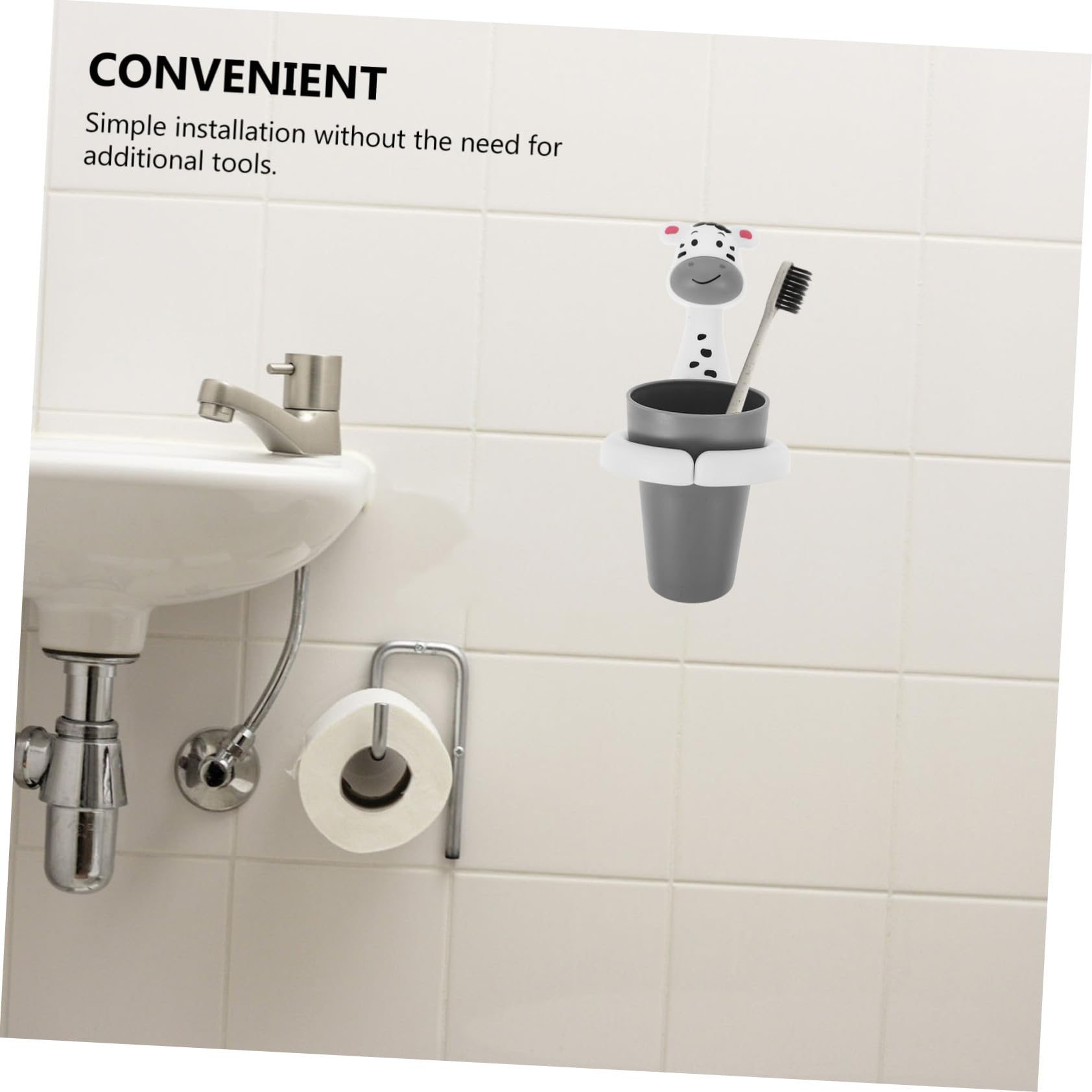 Operitacx 5 Pezzi Porta di spazzolino da denti zebra Bagni Titolare montato In piedi tiene portaspazzolino da bagno Porta di spazzolino da doccia portaspazzolino con tazza plastica