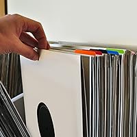 Vista 7 de 30 separadores de discos de vinilo a granel, separadores de discos Lp de plástico a granel, separadores de vinilo multicolor con pestañas para 33