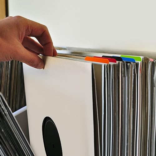 Miniatura 7 de 30 separadores de discos de vinilo a granel, separadores de discos Lp de plástico a granel, separadores de vinilo multicolor con pestañas para 33