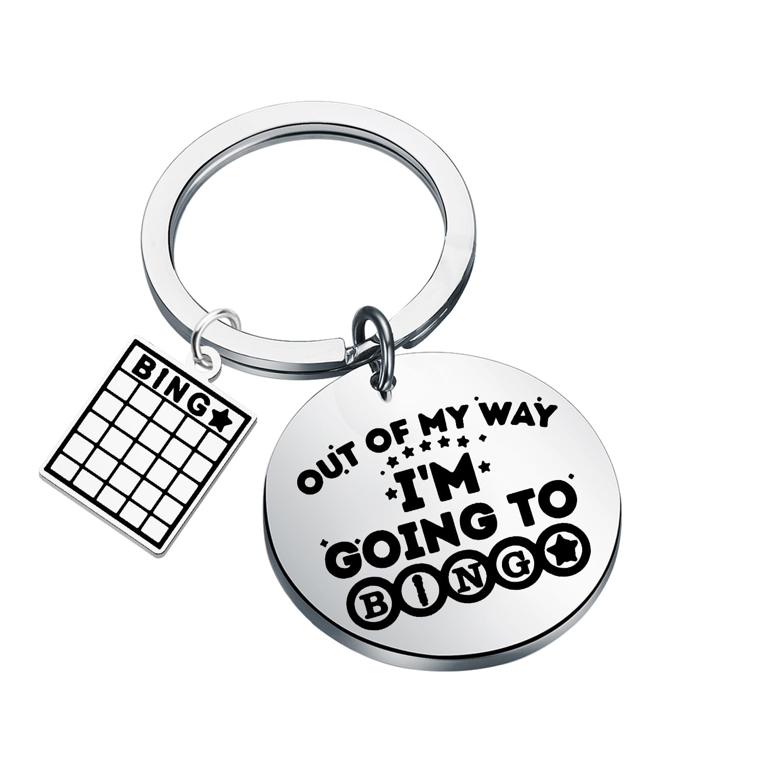 WSNANG Funny Digital Game Gift Out Of My Way I'M Going To Keychain for Players Game Lovers Gifts
