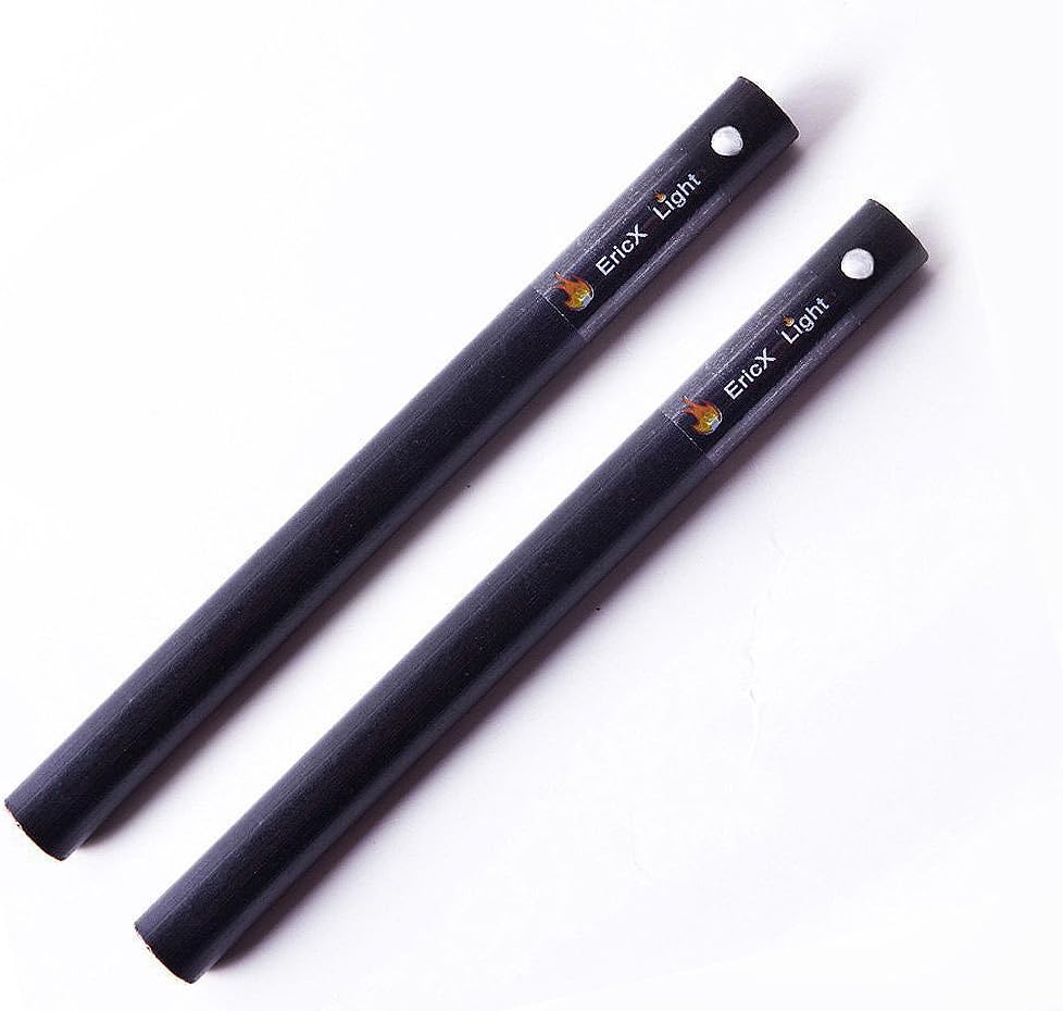 EricX Light 2 PCS 1/2 Inch X 6 Inch Ferrocerium Rod Flint Fire Starter, Super Thick Rod Provide You A Decent Shower of Sparks, Drilled A Lanyard Hold Great for DIY Your Own Survival Kit