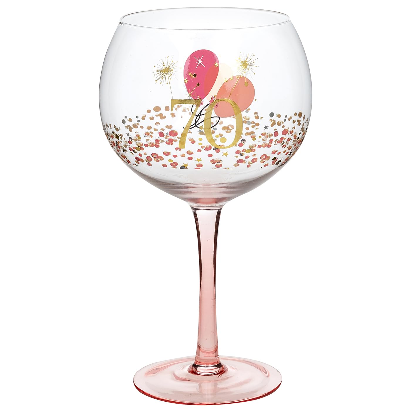Shudehill Giftware Rush Blossom Special Birthday Gin Glass (70th)
