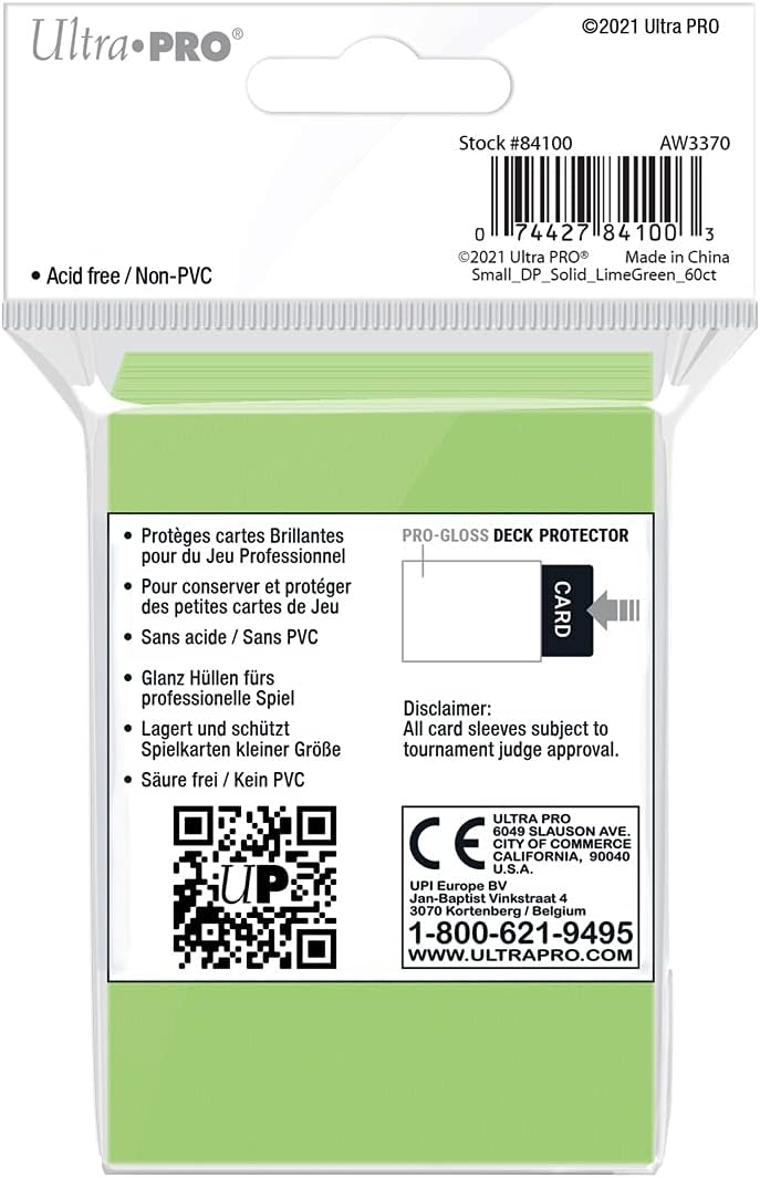 Ultra Pro Small Deck Protectors - Lime Green (60ct)