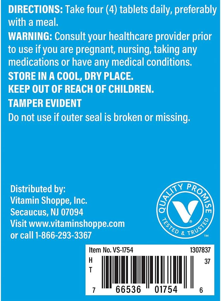 The Vitamin Shoppe Calcium Citrate 400IU - Bone Strength, Teeth Health & Muscle Function, Highly Absorbable (240 Tablets)