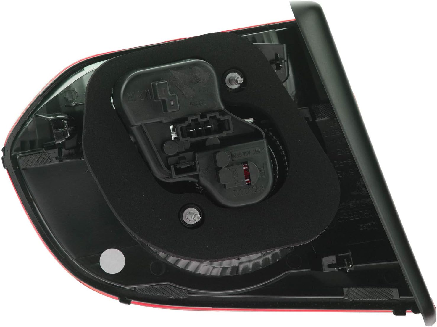 Rear view of the Valeo 043881 Tail Light Assembly showing bulb sockets