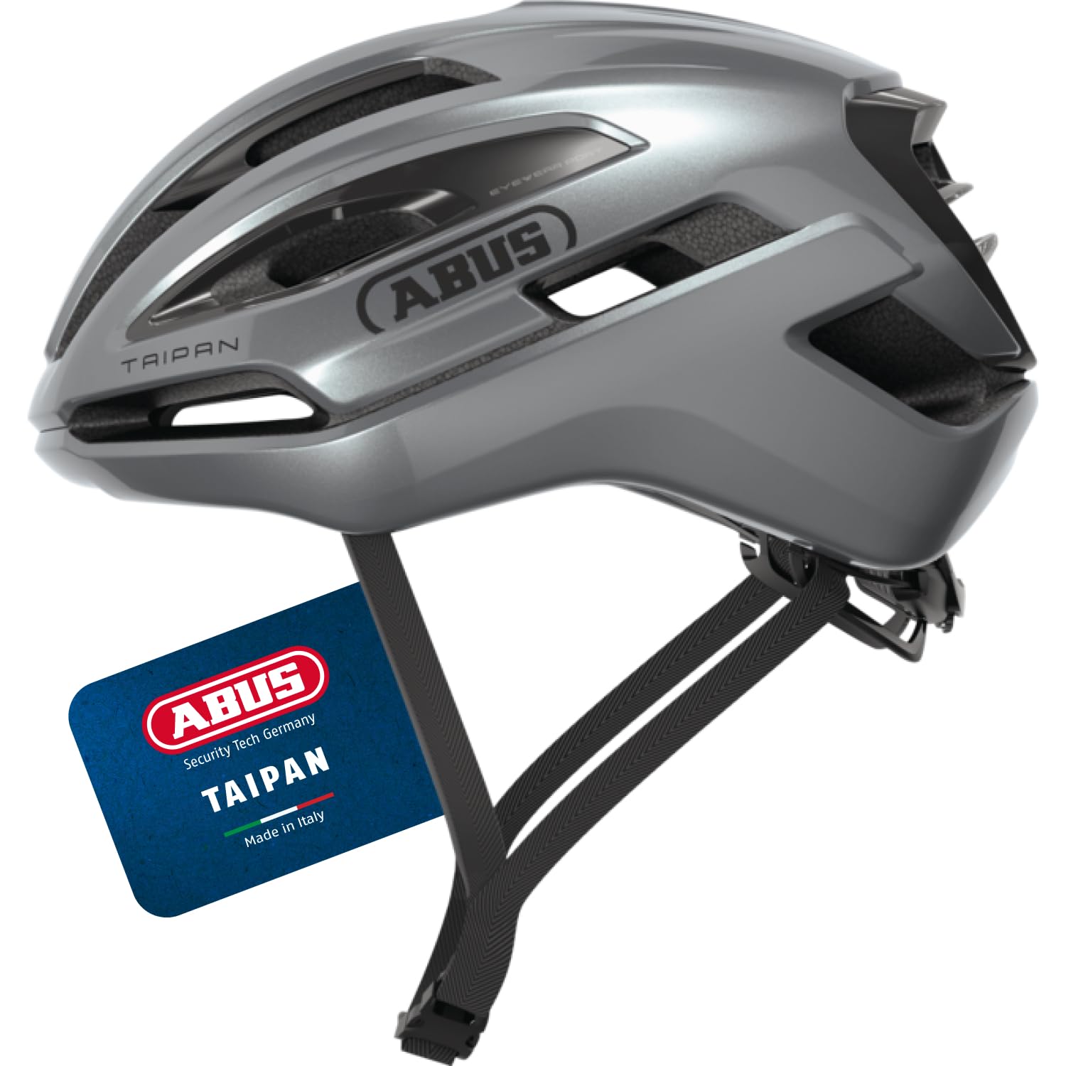 ABUS Taipan gravel helmet – bike helmet for gravel biking – lightweight, versatile and well ventilated – with glasses holder – for teenagers, women and men – size S, silver