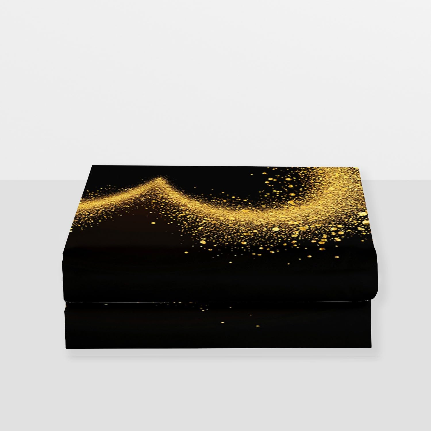 Weiches Atmungsaktives Spannbetttuch Goldglitzer-Herz 180 x 200 cm Mehrfarbig Bettwäsche-Sets für Kinder 100% Mikrofaser Spannbetttuch für Matratze bis 30 cm Hohe